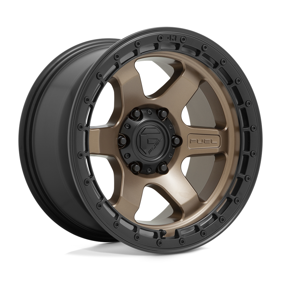 Fuel Wheels D751 Block 17x9 Matte Bronze w/Black Ring -12mm ET 106.1mm CB 6x139.7