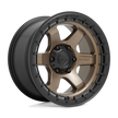 Fuel Wheels D751 Block 17x9 Matte Bronze w/Black Ring -12mm ET 106.1mm CB 6x139.7