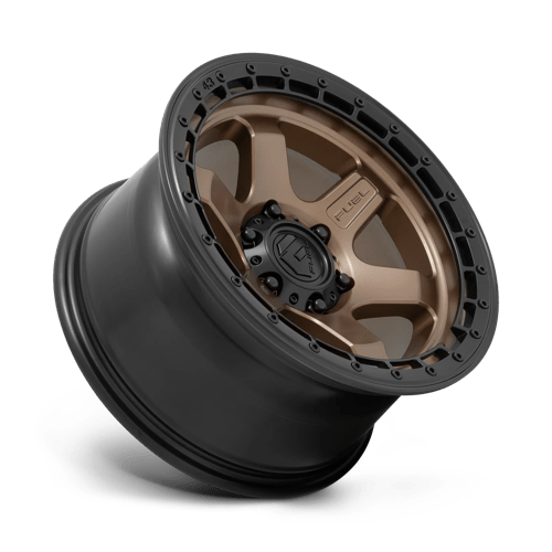 Fuel Wheels D751 Block 17x9 Matte Bronze w/Black Ring -12mm ET 106.1mm CB 6x139.7