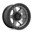 Fuel Wheels D752 Block 17x9 Matte Gunmetal w/Black Ring 1mm ET 106.1mm CB 6x139.7