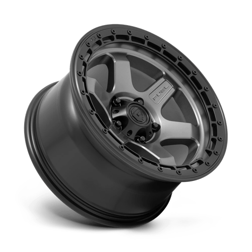 Fuel Wheels D752 Block 17x9 Matte Gunmetal w/Black Ring 1mm ET 106.1mm CB 6x139.7