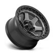 Fuel Wheels D752 Block 17x9 Matte Gunmetal w/Black Ring 1mm ET 106.1mm CB 6x139.7