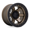 Fuel Wheels D124 Block Beadlock 17x9 Matte Bronze w/Matte Black Ring -15mm ET 106.1mm CB 6x139.7