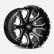 Hardrock Offroad Bloodshot Xposed 22x12 Gloss Black Milled -51mm ET 124.3mm CB 8x180 wheel
