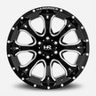 Hardrock Offroad Bloodshot Xposed 22x12 Gloss Black Milled -51mm ET 87mm CB 5x139.7 wheel