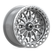 MSA Offroad Wheels MA53 Bolo UTV Beadlock 18x7 Gloss Silver w/Machined Face 10mm ET 86mm CB 4x110