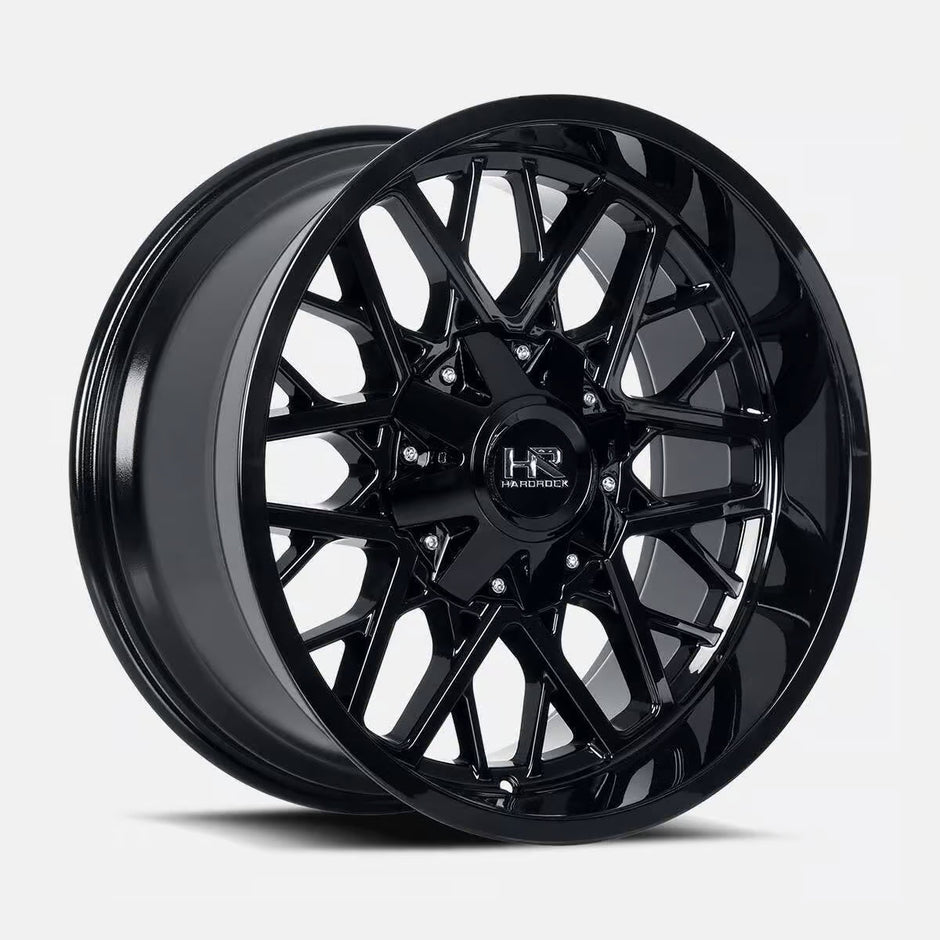 Hardrock Offroad Bomber 20x12 Gloss Black -51mm ET 125.2mm CB 8x170 wheel