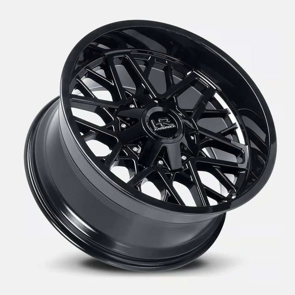 Hardrock Offroad Bomber 22x10 Gloss Black -25mm ET 125.2mm CB 8x165.1 wheel