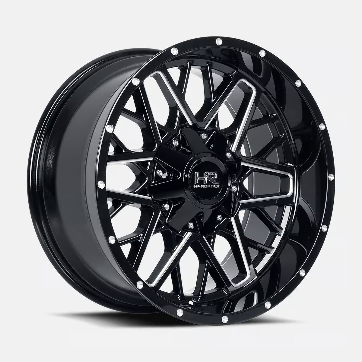 Hardrock Offroad Bomber 20x9 Gloss Black Milled wheel