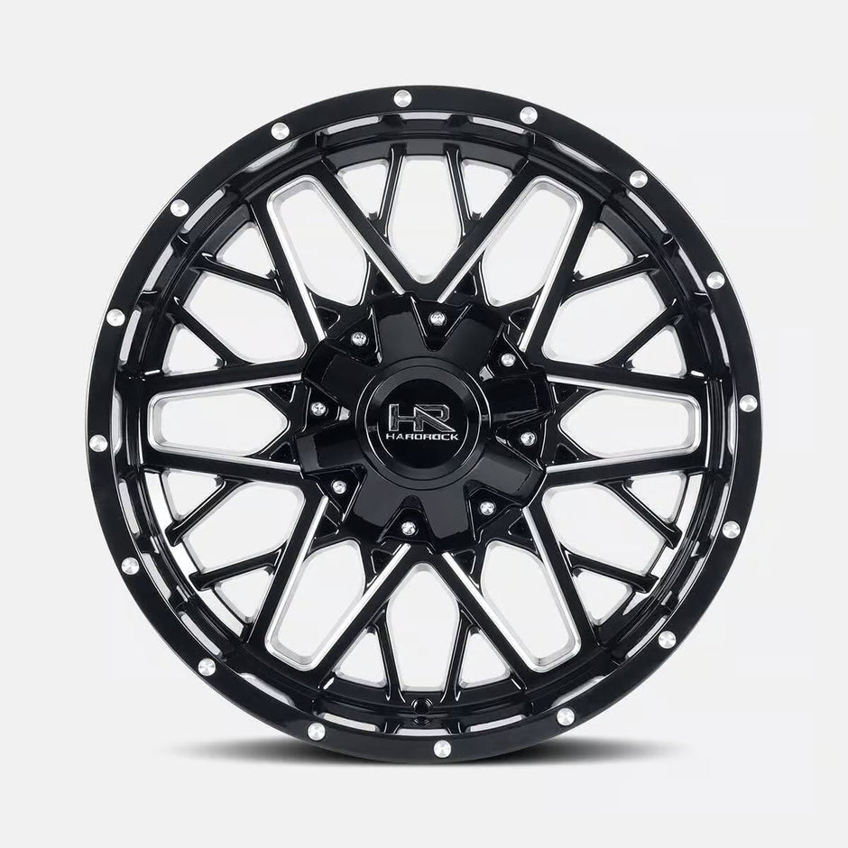 Hardrock Offroad Bomber 20x9 Gloss Black Milled wheel