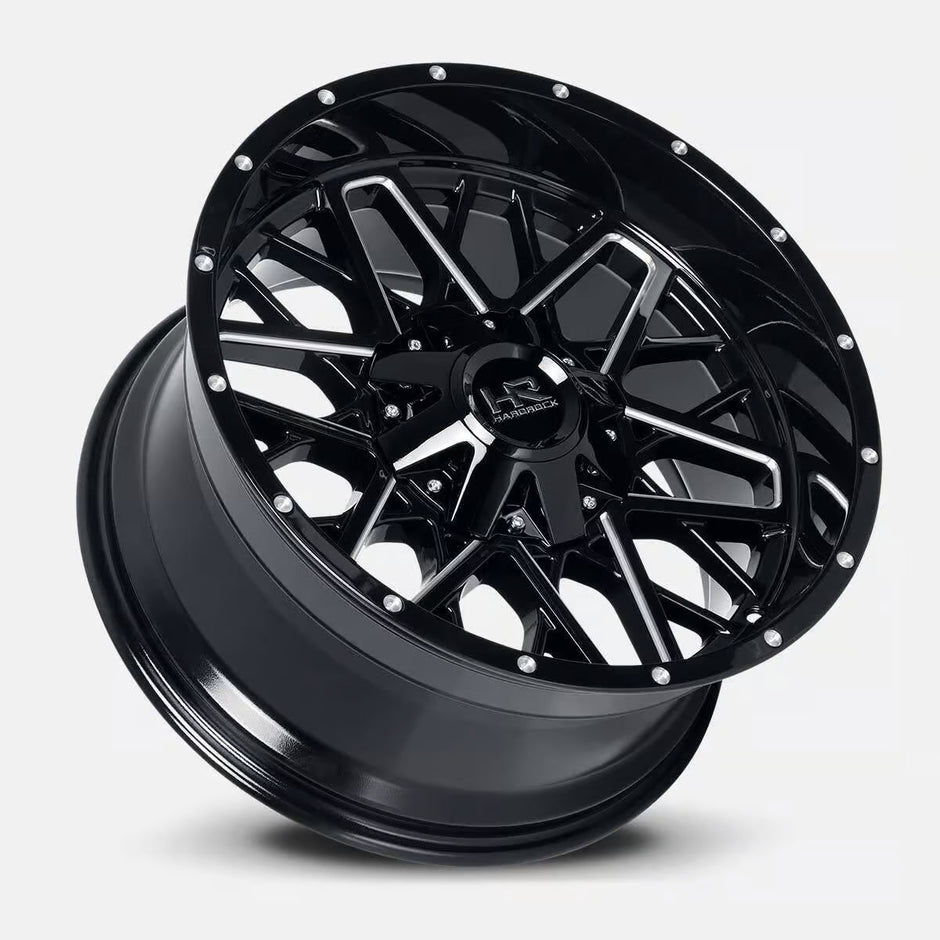 Hardrock Offroad Bomber 20x9 Gloss Black Milled wheel