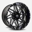 Hardrock Offroad Bones Xposed 24x14 Gloss Black Milled wheel