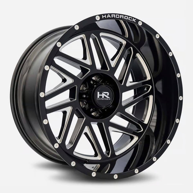 Hardrock Offroad Bones Xposed 24x14 Gloss Black Milled wheel