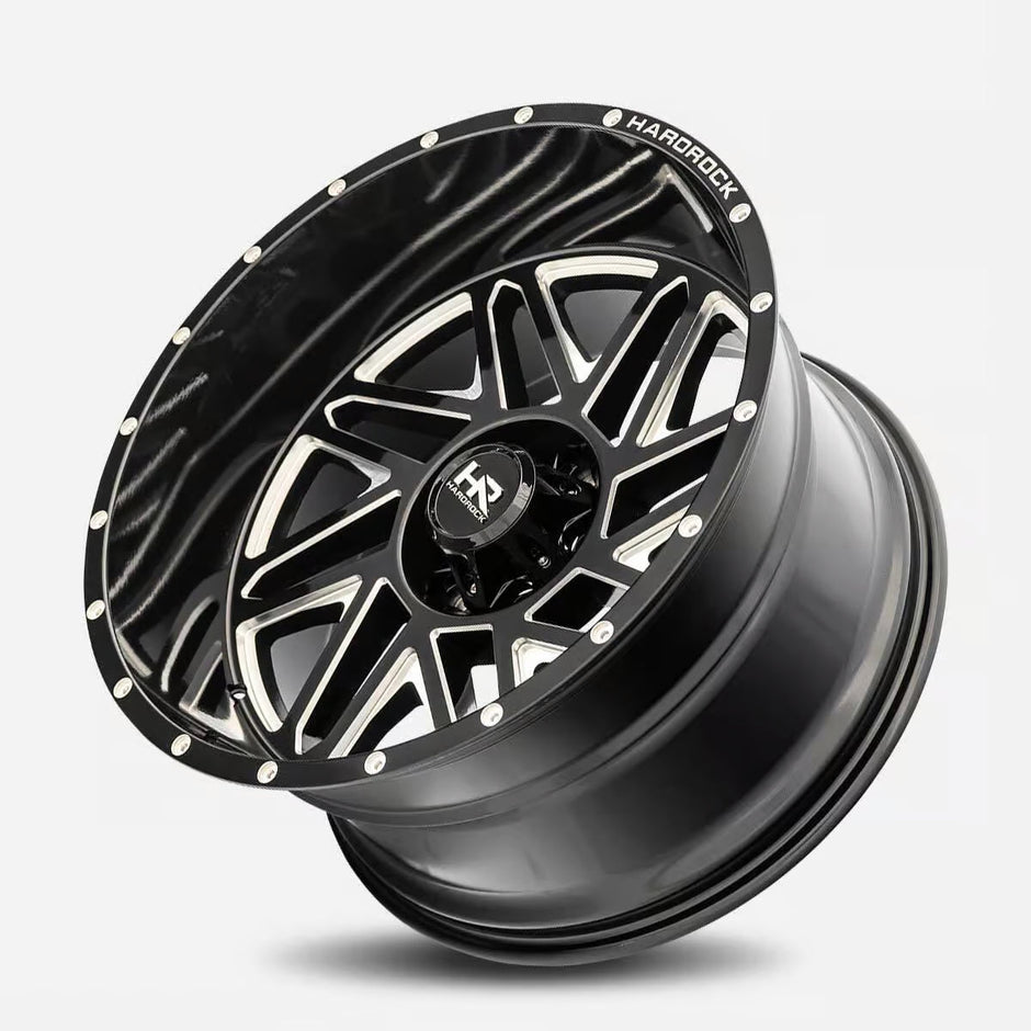 Hardrock Offroad Bones Xposed 20x12 Gloss Black Milled -44mm ET 87.1mm CB 6x135 wheel