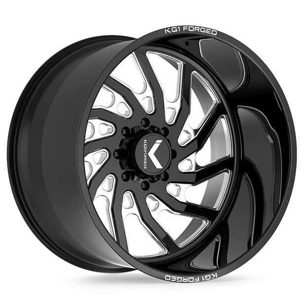 KG1 Forged KF006 Bounty 26x16 Gloss Black Milled -101mm ET 125.1mm CB 8x170