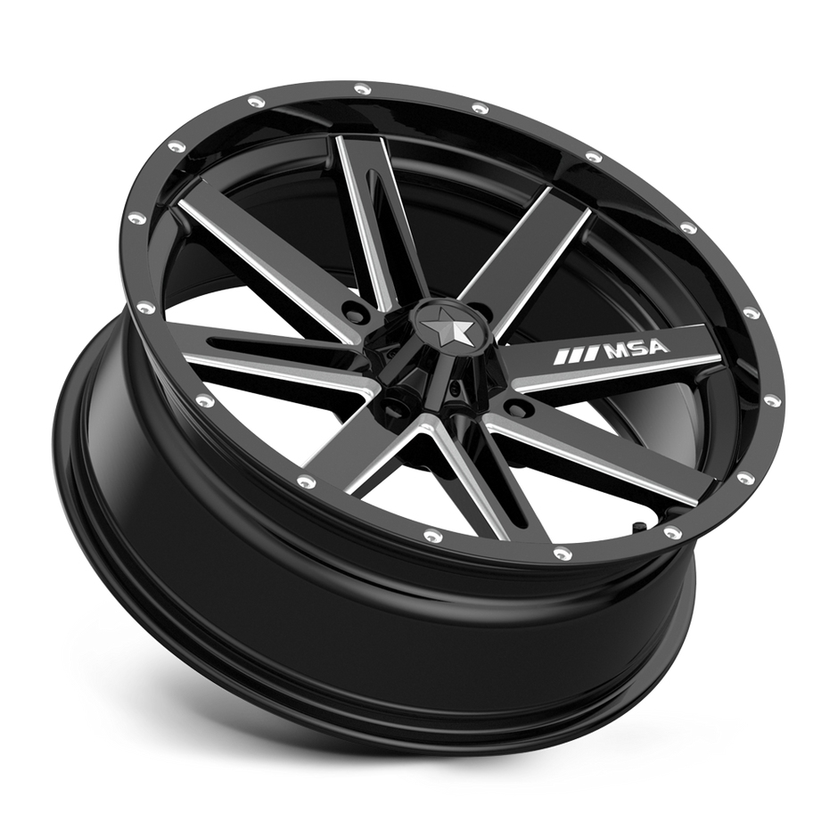MSA Offroad Wheels M41 Boxer 16x7 Gloss Black Milled 10mm ET 112.1mm CB 4x137