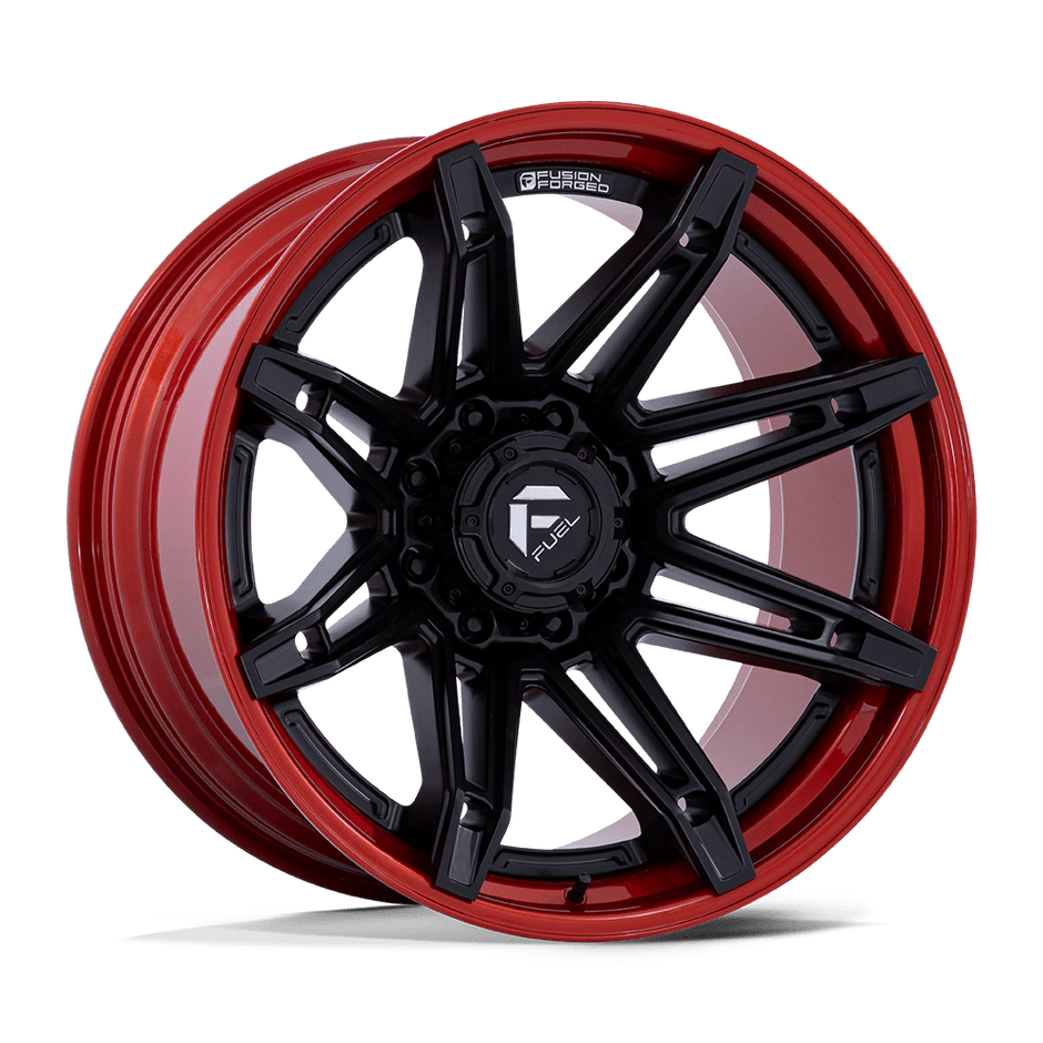 Fuel Wheels FC401 Brawl 20x10 Matte Black w/Candy Red Lip -18mm ET 87.1mm CB 6x135