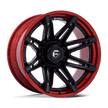 Fuel Wheels FC401 Brawl 20x10 Matte Black w/Candy Red Lip -18mm ET 87.1mm CB 6x135