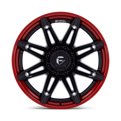 Fuel Wheels FC401 Brawl 20x10 Matte Black w/Candy Red Lip -18mm ET 87.1mm CB 6x135