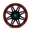 Fuel Wheels FC401 Brawl 20x10 Matte Black w/Candy Red Lip -18mm ET 87.1mm CB 6x135