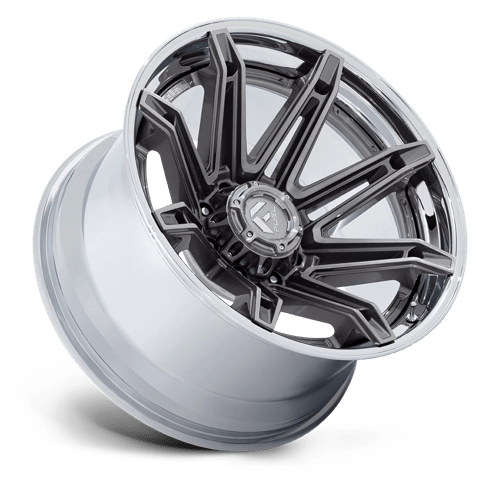 Fuel Wheels FC401 Brawl 20x10 Platinum w/Chrome Lip -18mm ET 87.1mm CB 6x135