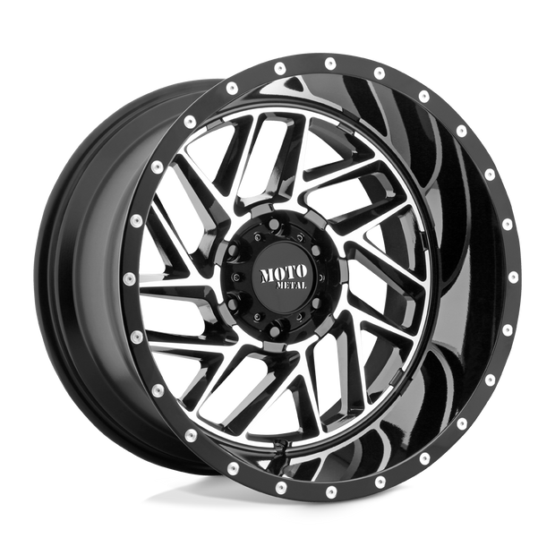 Moto Metal MO985 Breakout 22x10 Gloss Black Machined -18mm ET 125.5mm CB 8x165.1