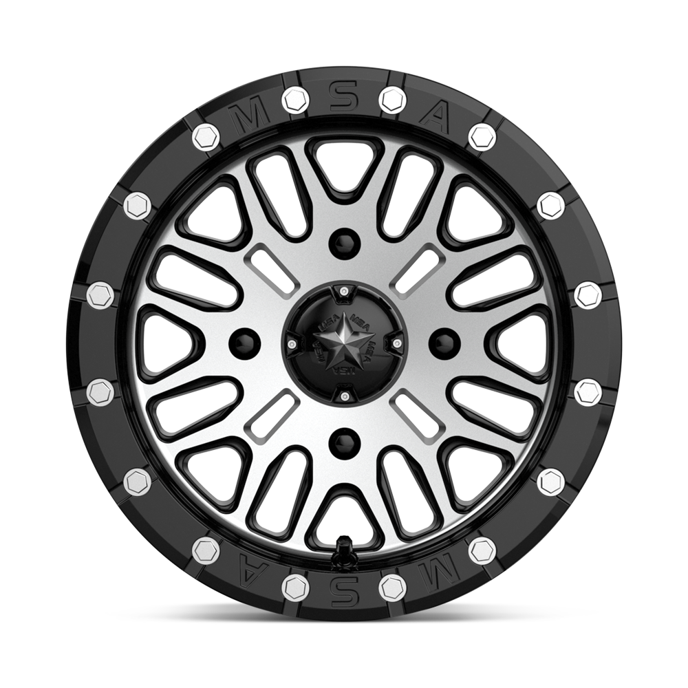 MSA Offroad Wheels M37 Brute Beadlock 16x7 Gloss Black Machined 10mm ET 112.1mm CB 4x137