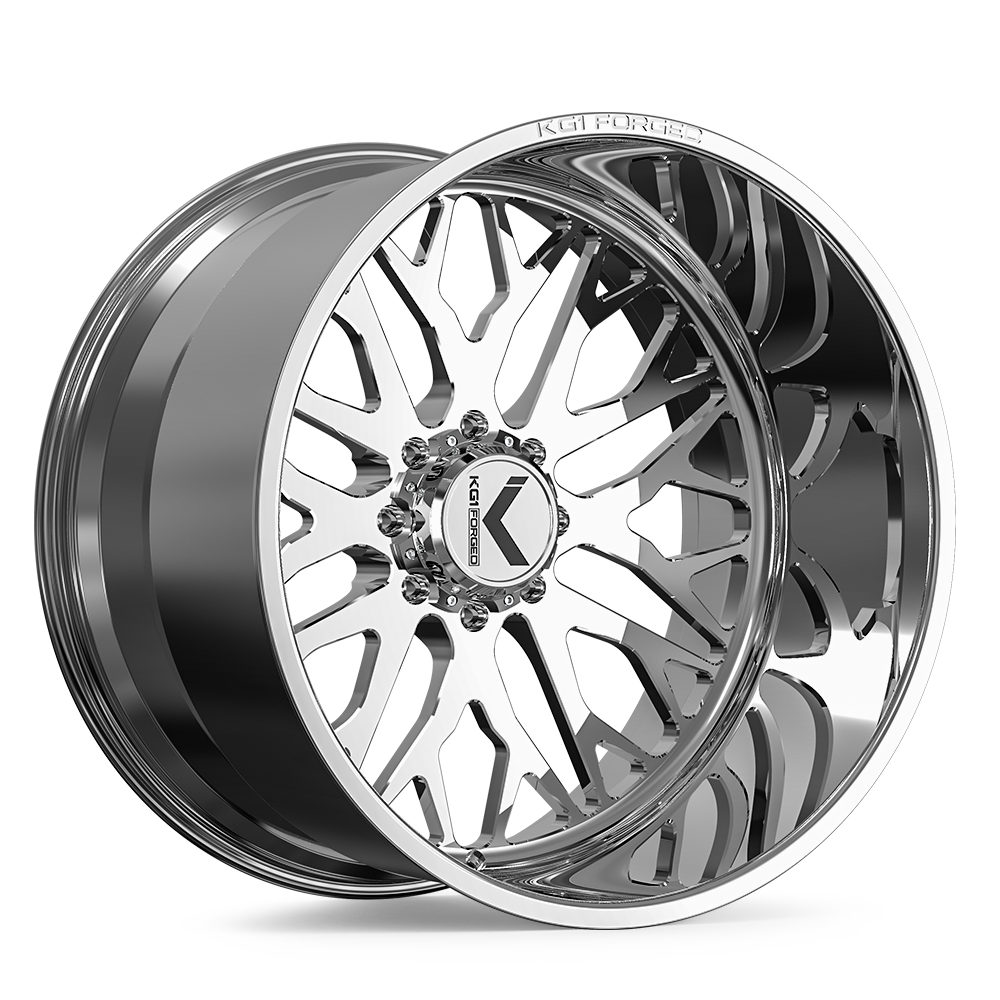 KG1 Forged KF081 Buckler 30x14 Polished -76mm ET 124.3mm CB 8x180