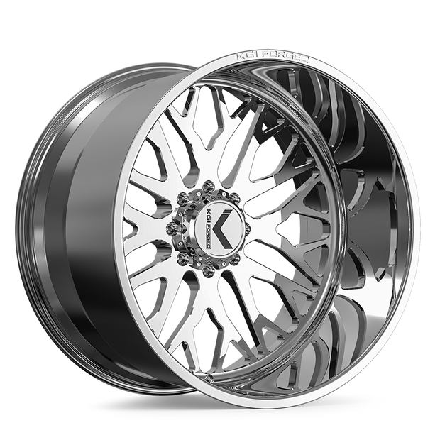 KG1 Forged KF081 Buckler 30x14 Polished -76mm ET 124.3mm CB 8x180