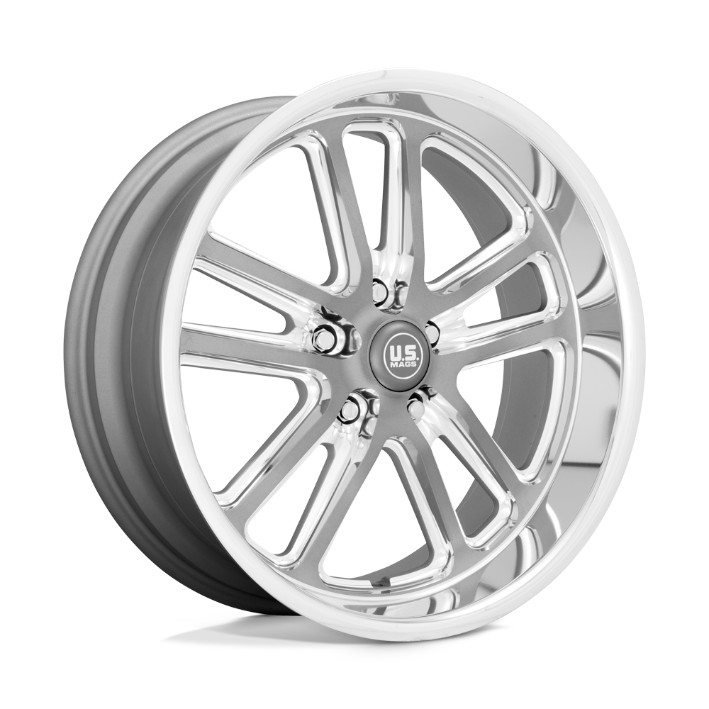 U.S. Mags U130 Bullet 17x8 Textured Gunmetal w/Milled Edge 1mm ET 72.56mm CB 5x114.3