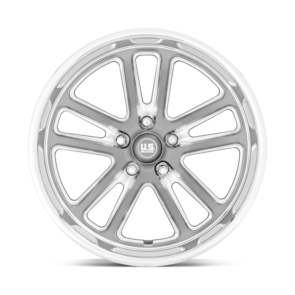 U.S. Mags U130 Bullet 17x8 Textured Gunmetal w/Milled Edge 1mm ET 72.56mm CB 5x114.3
