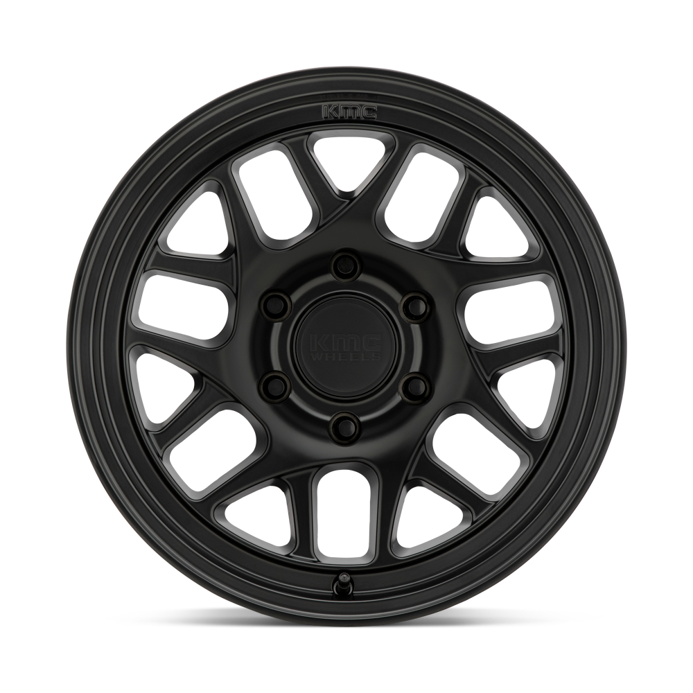 KMC Wheels KM717 Bully OL 17x8.5 Satin Black 18mm ET 66.06mm CB 6x114.3