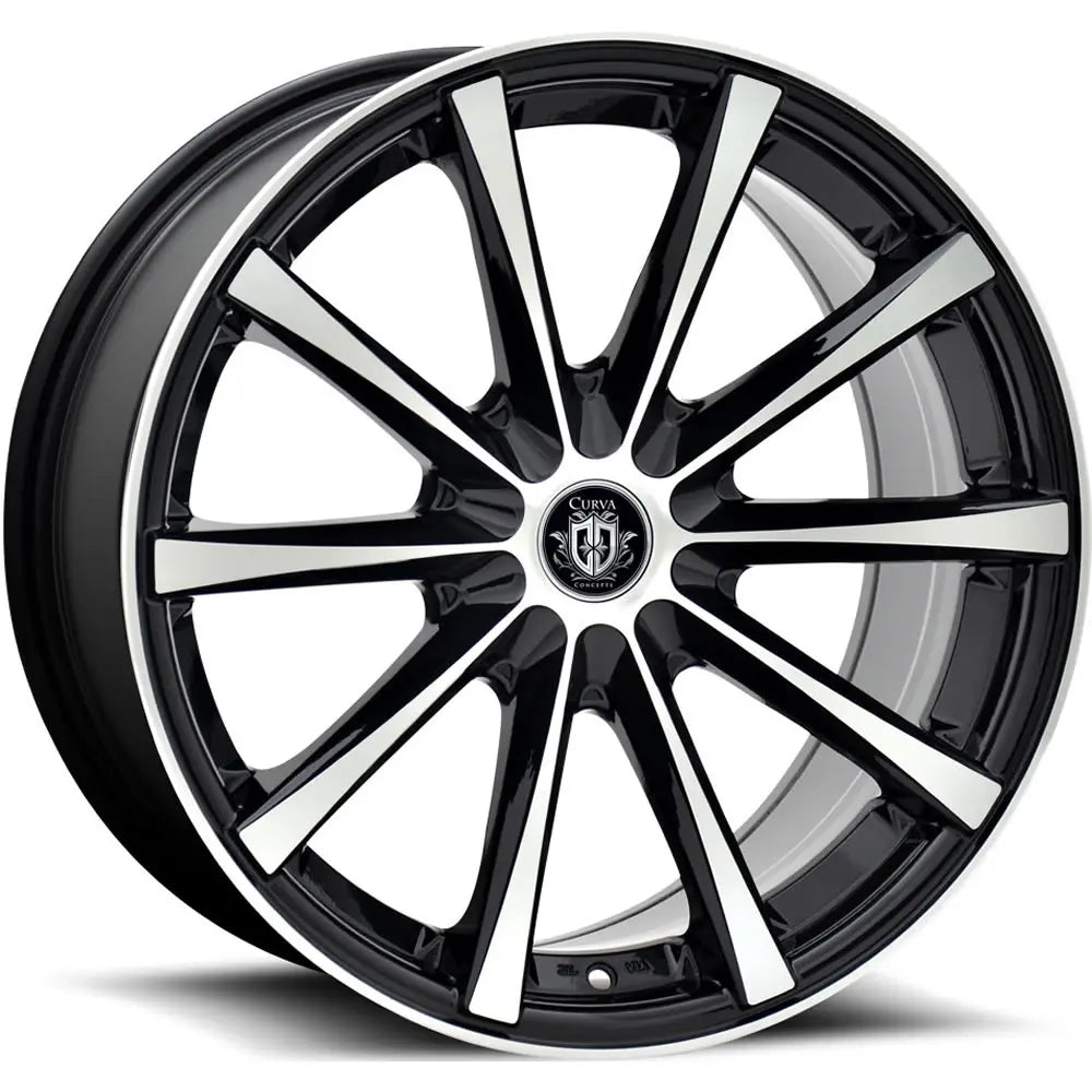 Curva Concepts C10N 19x9 Gloss Black Machined Face 38mm ET 73.1mm CB Custom BP