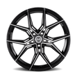Curva CFF43 20x9 Gloss Black Machine Face wheel