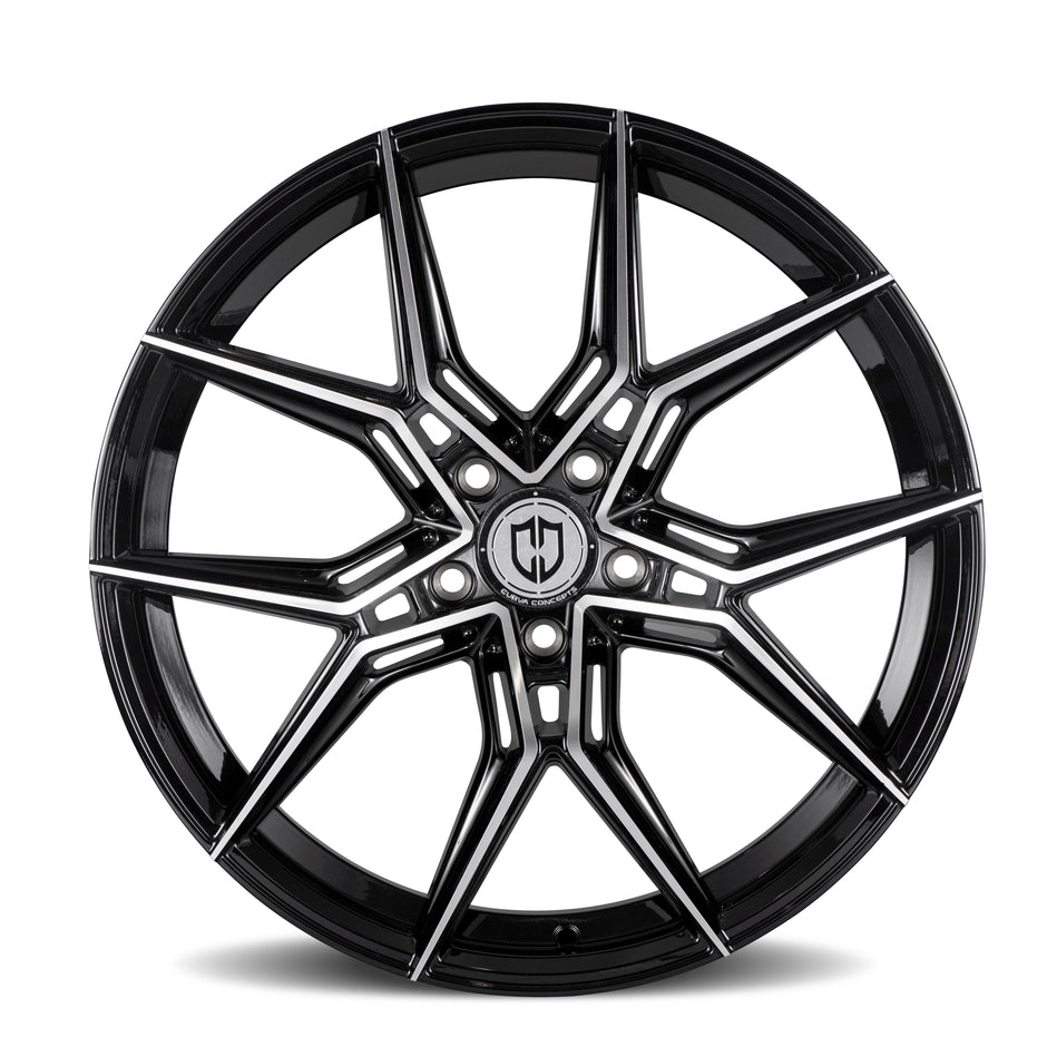 Curva CFF43 20x8.5 Gloss Black Machine Face wheel
