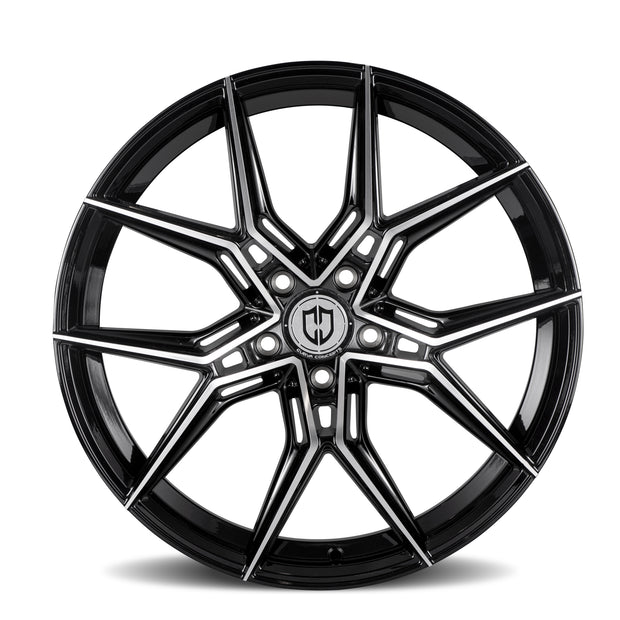 Curva CFF43 20x8.5 Gloss Black Machine Face wheel