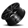 Curva CFF43 20x8.5 Gloss Black Machine Face wheel