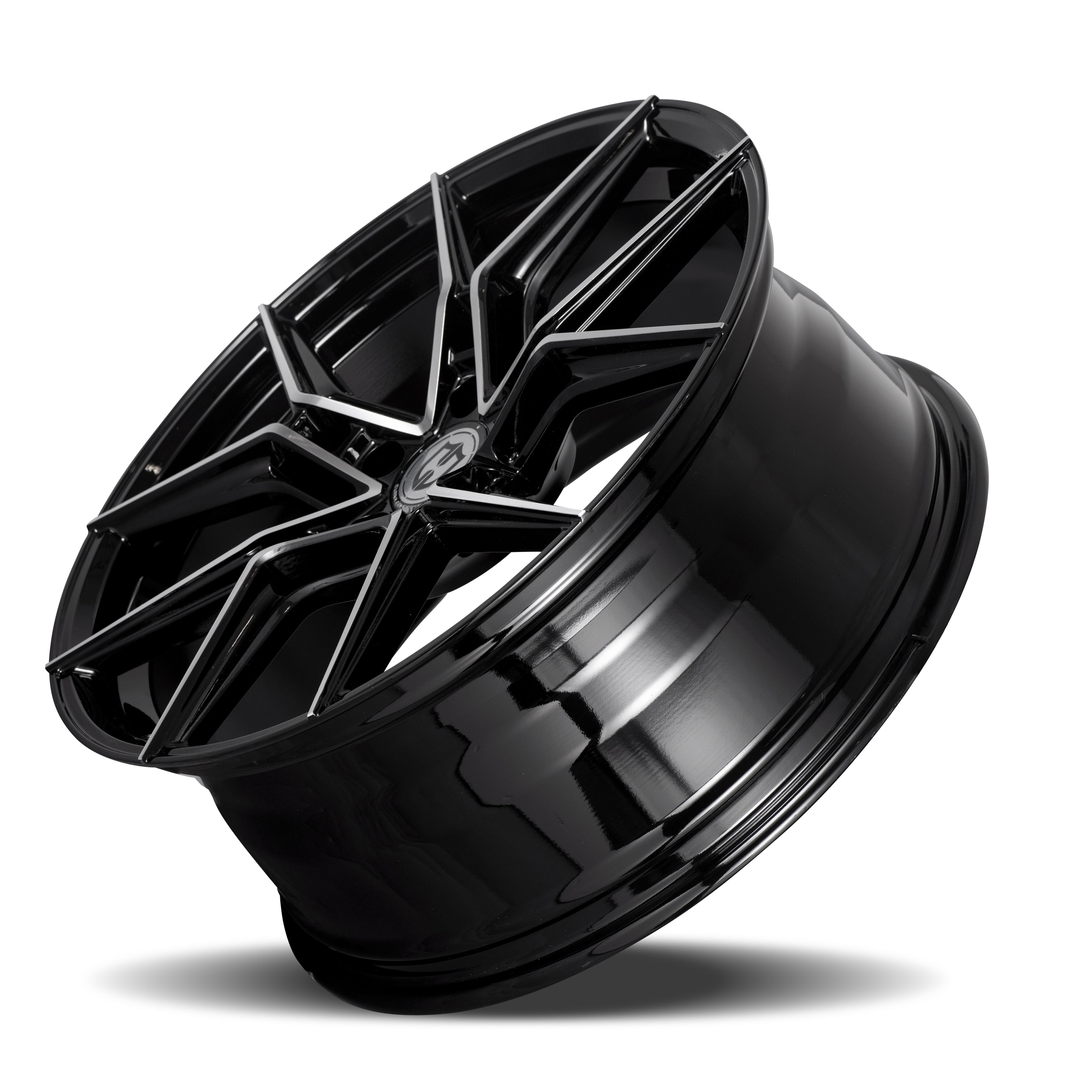 Curva CFF43 20x8.5 Gloss Black Machine Face wheel