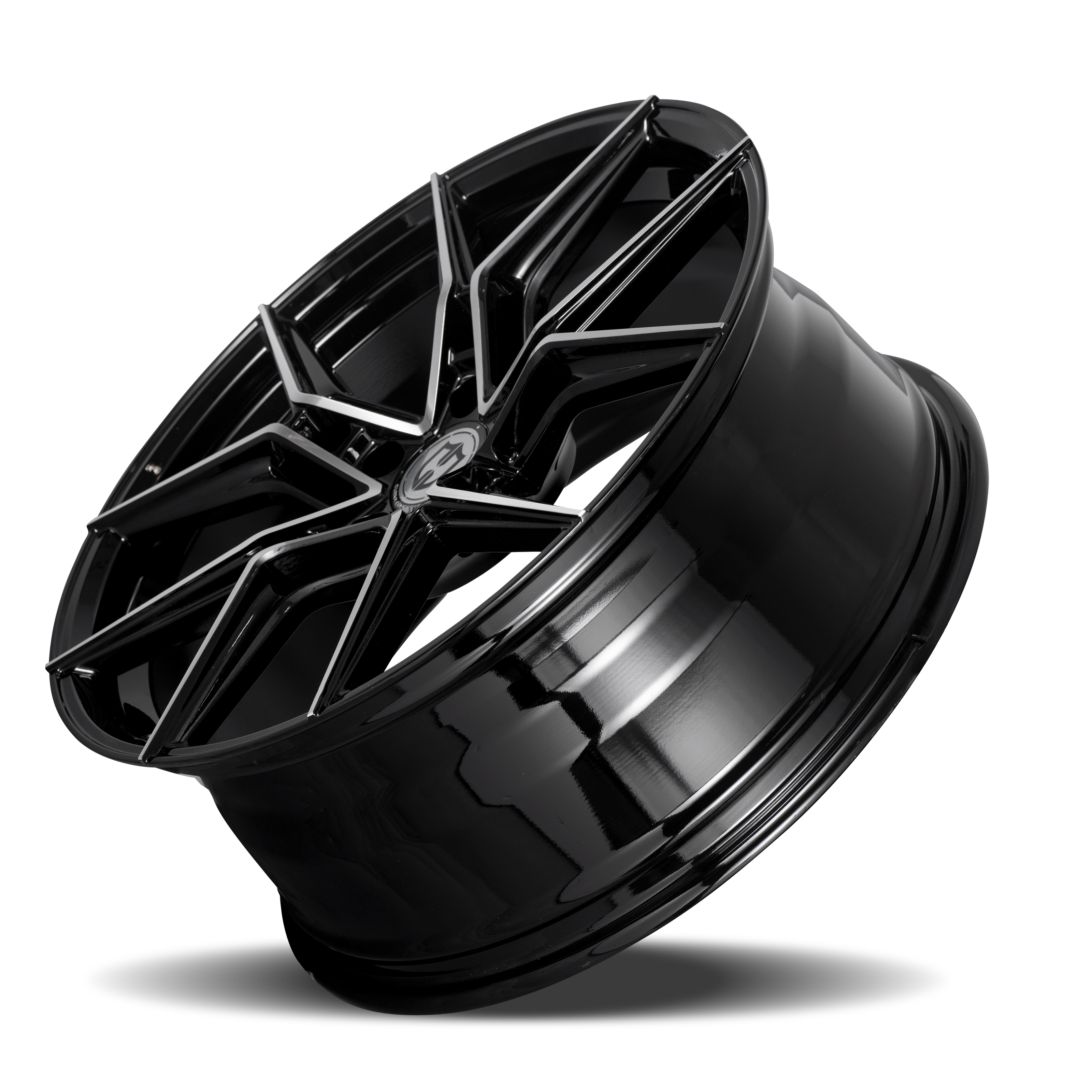 Curva CFF43 20x9 Gloss Black Machine Face wheel