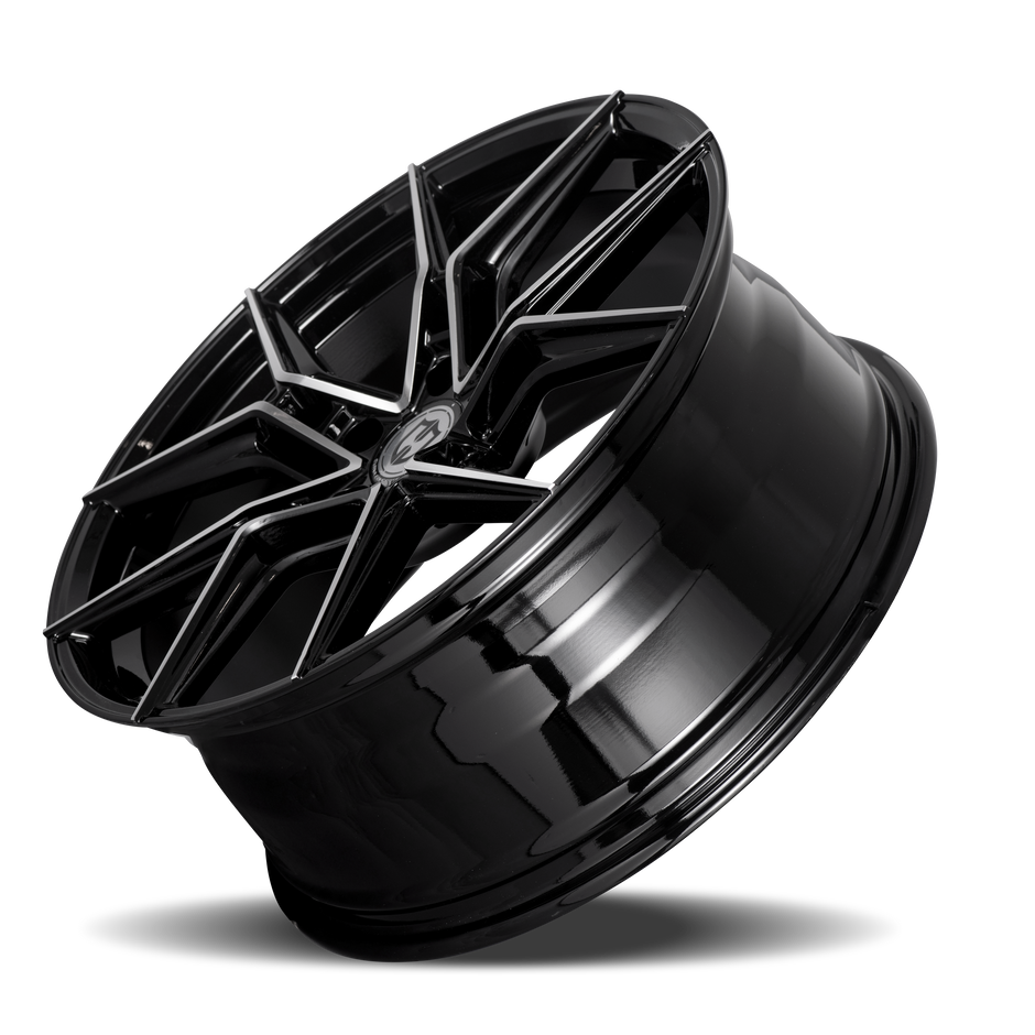 Curva CFF43 20x9 Gloss Black Machine Face wheel