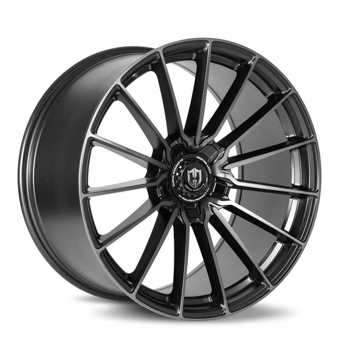 Curva Concepts CFF75 20x10 Gloss Black Machined Face Dark Tint Satin Lacquer 20mm ET 73.1mm CB Custom BP