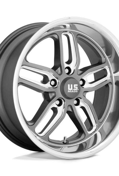 U.S. Mags U129 Cten 18x8 Matte Gunmetal Milled 1mm ET 72.56mm CB 5x120.65