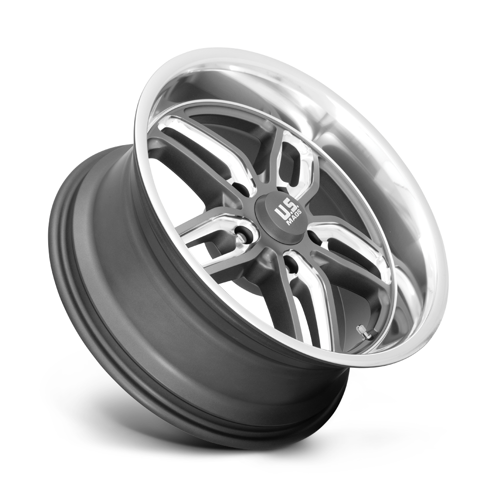 U.S. Mags U129 Cten 18x8 Matte Gunmetal Milled 1mm ET 72.56mm CB 5x120.65
