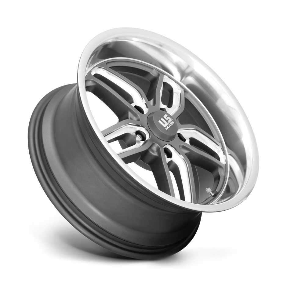 U.S. Mags U129 Cten 18x8 Matte Gunmetal Milled 1mm ET 72.56mm CB 5x120.65