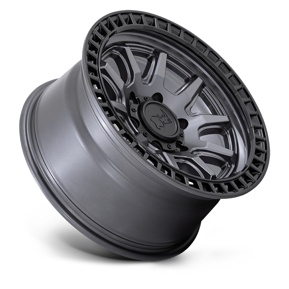 Black Rhino Hard Alloys Calico 17x8.5 Matte Gunmetal w/Matte Black Lip 34mm ET 72.56mm CB 5x114.3