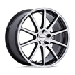TSW TW004 Canard 19x10.5 Gloss Black w/Machined Face 25mm ET 72.56mm CB 5x114.3