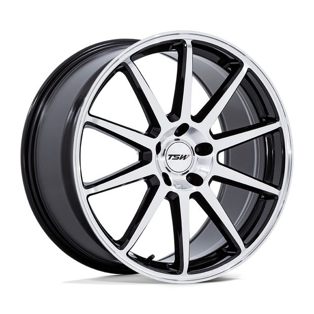TSW TW004 Canard 19x10.5 Gloss Black w/Machined Face 25mm ET 72.56mm CB 5x114.3