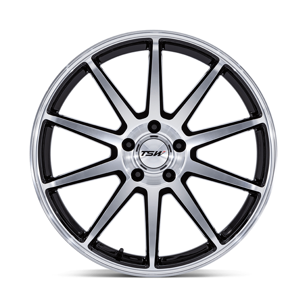 TSW TW004 Canard 19x10.5 Gloss Black w/Machined Face 25mm ET 72.56mm CB 5x114.3