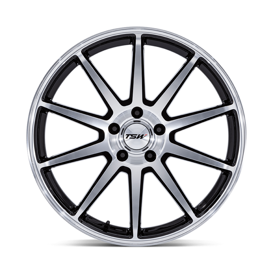 TSW TW004 Canard 19x10.5 Gloss Black w/Machined Face 25mm ET 72.56mm CB 5x114.3
