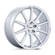 TSW TW004 Canard 19x10.5 Gloss Silver w/Machined Face 25mm ET 72.56mm CB 5x114.3